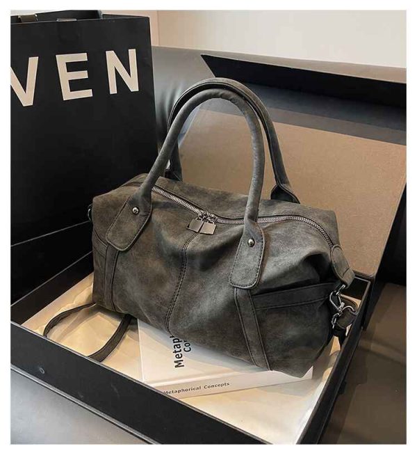 Business Trip Luggage Bag for Women – Stylish PU Satchel Travel Bag - Image 6