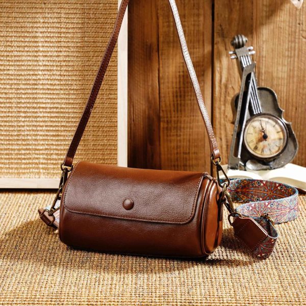Pure Cowhide Wide Strap Crossbody Bag - 2025 New - Image 4