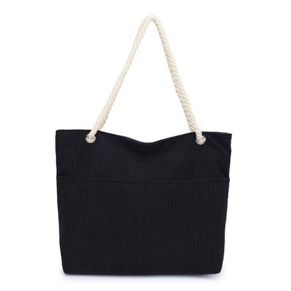 Japanese Striped Casual Tote Bag for Women - Image 6