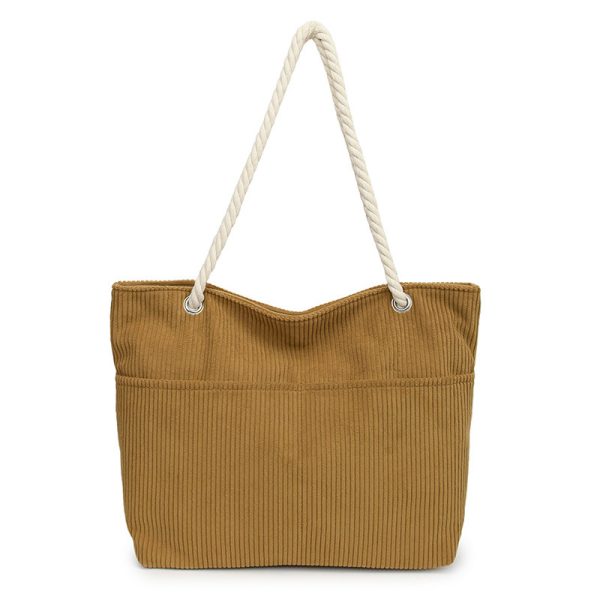 Japanese Striped Casual Tote Bag for Women - Image 5