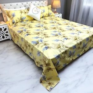 Double Star Twill Cotton Double Bed Sheet Set