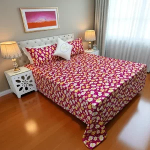 Double Star Twill Cotton Double Bed Sheet Set