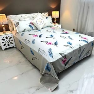 Double Star Twill Cotton Double Bed Sheet Set