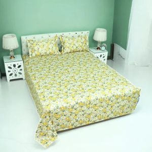 Double Star Twill Cotton Double Bed Sheet Set