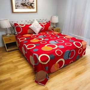 Double Star Twill Cotton Double Bed Sheet Set