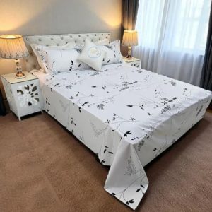 Premium Cotton Double Bed Sheet with 2 Pillow Covers