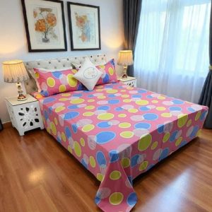 Premium Cotton Double Bed Sheet with 2 Pillow Covers